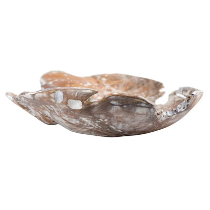Atlas Lighting Charbin Bowl | Whitewash Teak Wood Decorative Centerpiece | Living Room & Entryway Decor | 15.5 x 15.5 x 4.5 in | Model AC11170-01