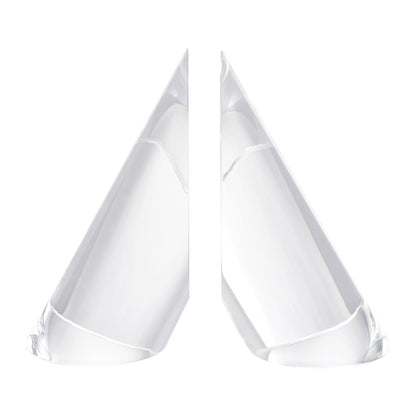 Atlas Lighting Chilling Bookends, Set of 2 | Clear Crystal | Modern Contemporary Decor for Shelves & Desks | 4 x 3 x 15 in | Model AC11175-01S