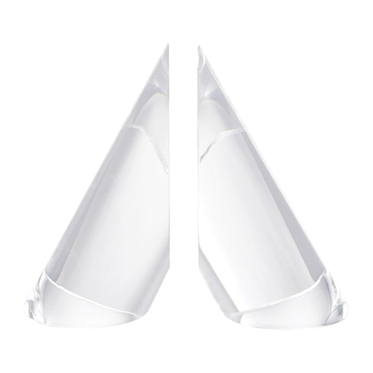 Atlas Lighting Chilling Bookends, Set of 2 | Clear Crystal | Modern Contemporary Decor for Shelves & Desks | 4 x 3 x 15 in | Model AC11175-01S