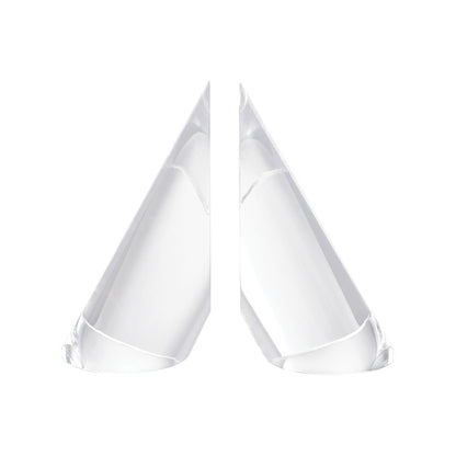 Atlas Lighting Chilling Bookends, Set of 2 | Clear Crystal | Modern Contemporary Decor for Shelves & Desks | 4 x 3 x 15 in | Model AC11175-01S