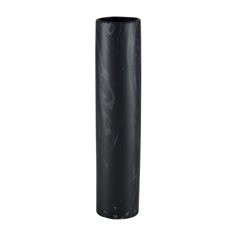 Atlas Lighting Clark 15in Matte Black Earthenware Vase | Modern Contemporary Decor | Living Room & Entryway Display | 3 x 3 x 15 in | Model AC11182-02