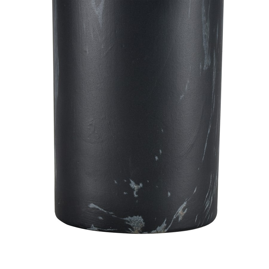 Atlas Lighting Clark 15in Matte Black Earthenware Vase | Modern Contemporary Decor | Living Room & Entryway Display | 3 x 3 x 15 in | Model AC11182-02