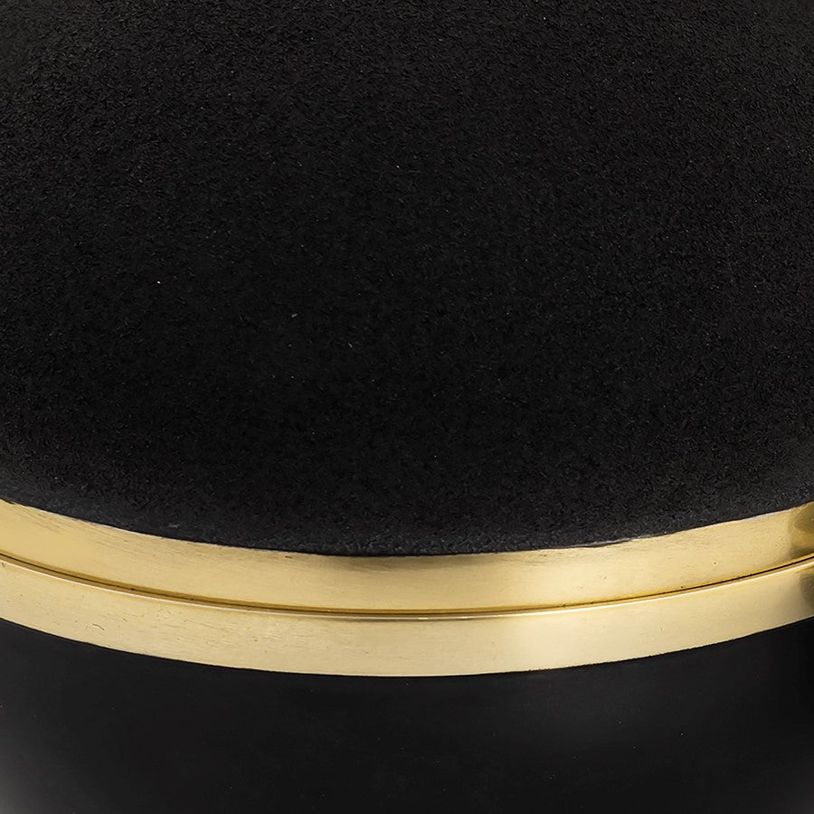 Atlas Lighting Clemmons Set of 2 Black & Brass Metal Decorative Boxes | Modern Contemporary Storage | Living Room & Office | Model AC11183-01S