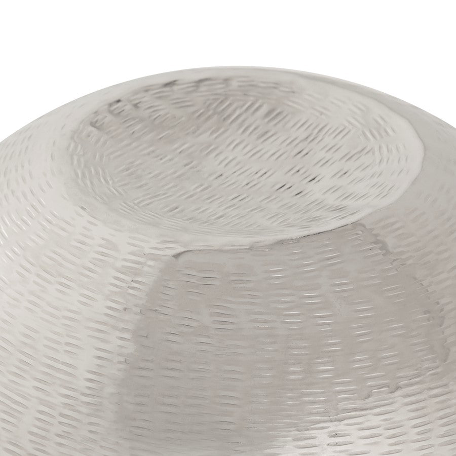 Atlas Lighting Cobia Small Vase | Transitional Satin Nickel Metal | Coffee Table & Console Decor | 8 x 8 x 7 in | Model AC11186-01