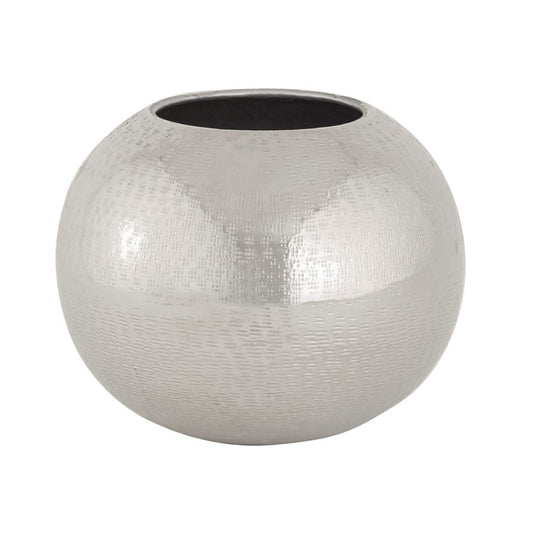 Atlas Lighting Cobia Large Vase | Transitional Satin Nickel Metal | Coffee Table & Console Decor | 10 x 10 x 8 in | Model AC11186-02