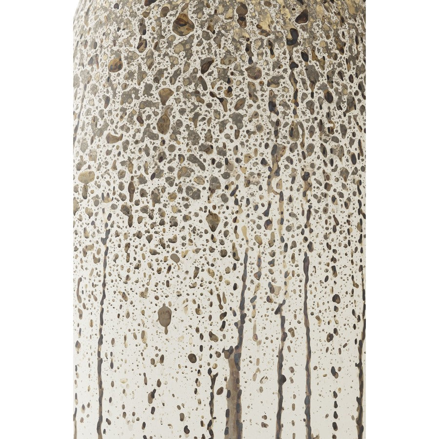Atlas Lighting Coco Vase Set of 3 | Transitional Cream Glass with Champagne Gold | Floor & Shelf Decor | 7 x 7 x 35 in | Model AC11187-01S