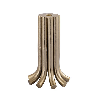 Atlas Lighting Contour Candleholder Set of 3 | Aged Brass Metal | Modern Mantel & Dining Table Decor | 5.5 x 5.5 x 12.25 in | Model AC11198-01S