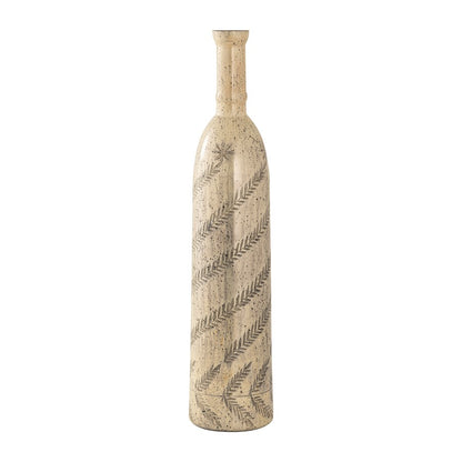 Atlas Lighting Cora 15in Champagne Gold Glass Vase | Transitional Floral Filigree Decor | Living Room & Entryway Accent | Model AC11202-01