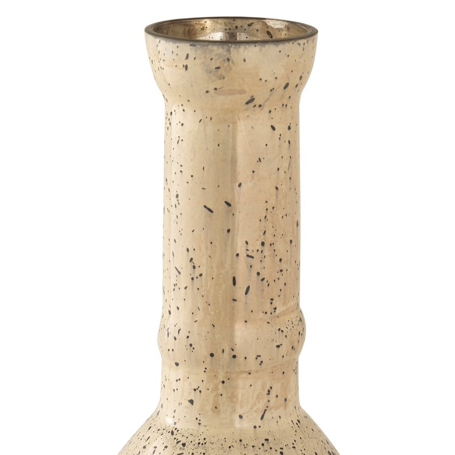 Atlas Lighting Cora 15in Champagne Gold Glass Vase | Transitional Floral Filigree Decor | Living Room & Entryway Accent | Model AC11202-01