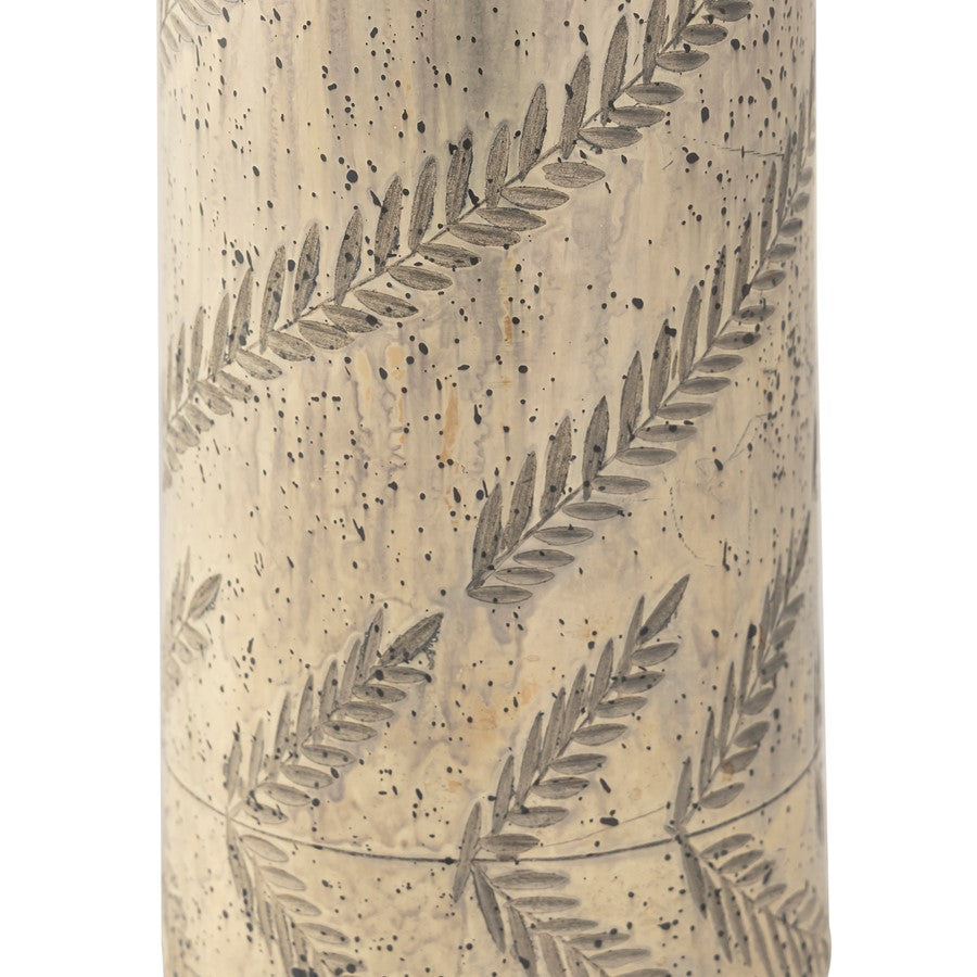 Atlas Lighting Cora 15in Champagne Gold Glass Vase | Transitional Floral Filigree Decor | Living Room & Entryway Accent | Model AC11202-01
