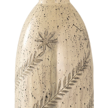 Atlas Lighting Cora 15in Champagne Gold Glass Vase | Transitional Floral Filigree Decor | Living Room & Entryway Accent | Model AC11202-01