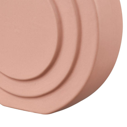 Atlas Lighting Corin Small Vase | Pink Earthenware Modern Sculptural Decor | Living Room & Shelf Accent | 5in W x 2in D x 5.75in H | Model AC11206-01
