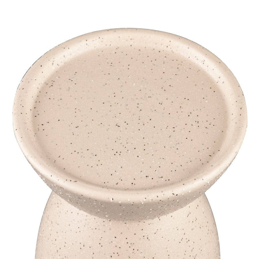 Atlas Lighting Corre Large Candleholder | Cream Earthenware | Living Room & Dining Room Decor | 4 x 4 x 9 in | Model AC11209-02