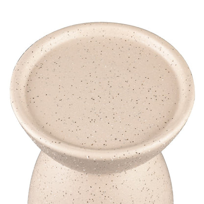 Atlas Lighting Corre Large Candleholder | Cream Earthenware | Living Room & Dining Room Decor | 4 x 4 x 9 in | Model AC11209-02