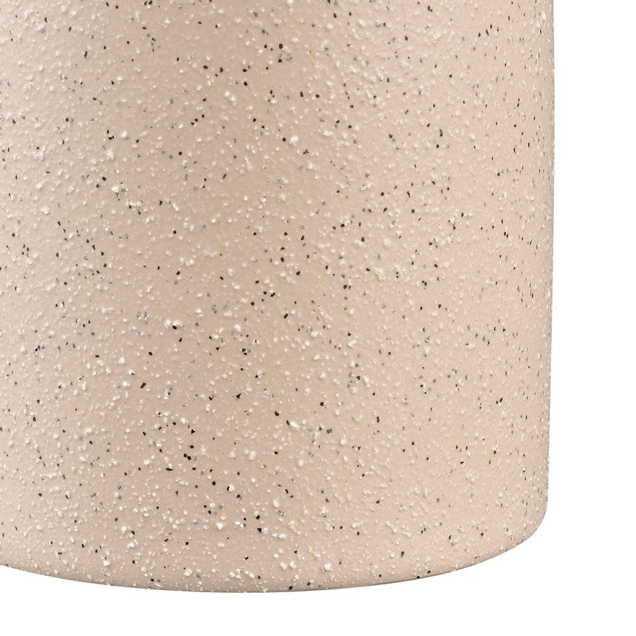 Atlas Lighting Corre Large Candleholder | Cream Earthenware | Living Room & Dining Room Decor | 4 x 4 x 9 in | Model AC11209-02
