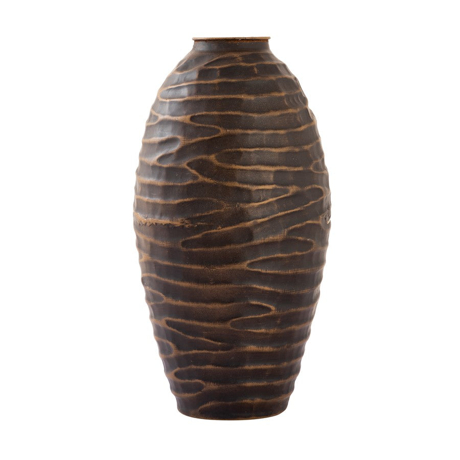 Atlas Lighting Council Medium Vase | Bronze Cast Aluminum Transitional Table Decor | Living Room & Entryway | 9 x 9 x 16.5 in | Model AC11211-01