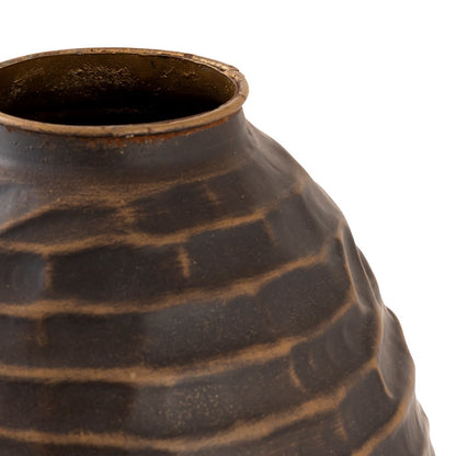 Atlas Lighting Council Medium Vase | Bronze Cast Aluminum Transitional Table Decor | Living Room & Entryway | 9 x 9 x 16.5 in | Model AC11211-01