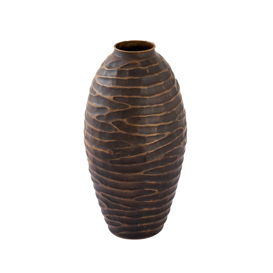 Atlas Lighting Council Medium Vase | Bronze Cast Aluminum Transitional Table Decor | Living Room & Entryway | 9 x 9 x 16.5 in | Model AC11211-01