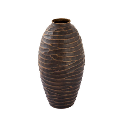Atlas Lighting Council Medium Vase | Bronze Cast Aluminum Transitional Table Decor | Living Room & Entryway | 9 x 9 x 16.5 in | Model AC11211-01