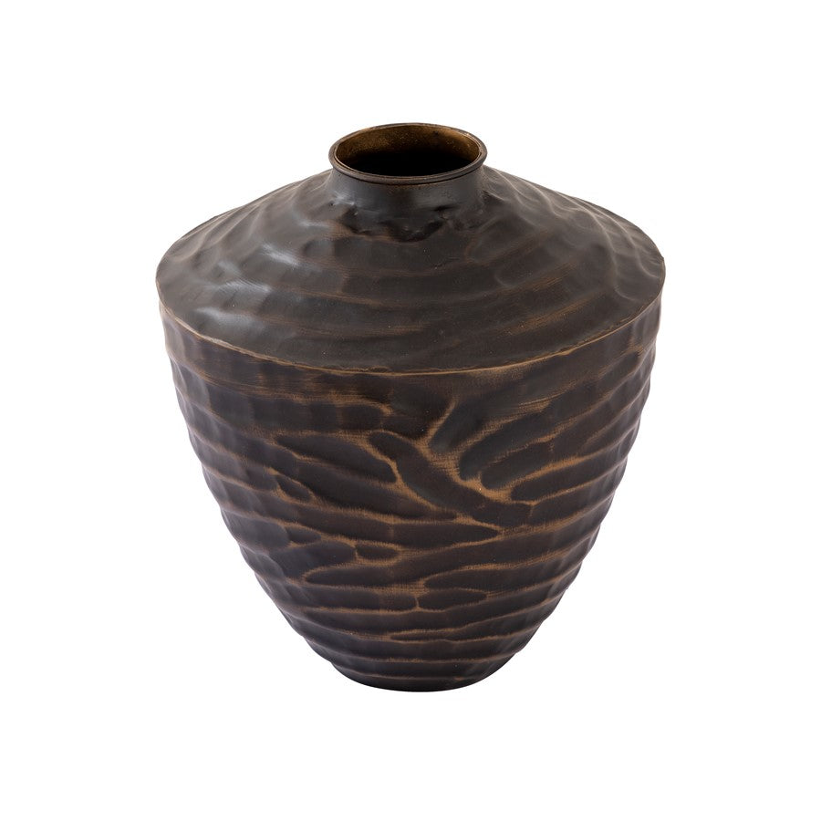 Atlas Lighting Council Small Vase | Bronze Cast Aluminum Transitional Table Decor | Living Room & Entryway | 10 x 10 x 11.5 in | Model AC11212-01