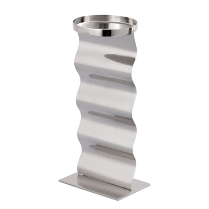 Atlas Lighting Curve Candleholder Set of 3 | Modern Polished Nickel Metal | Dining Table & Mantel Decor | 4.5 x 3.5 x 9.5 in | Model AC11219-01S