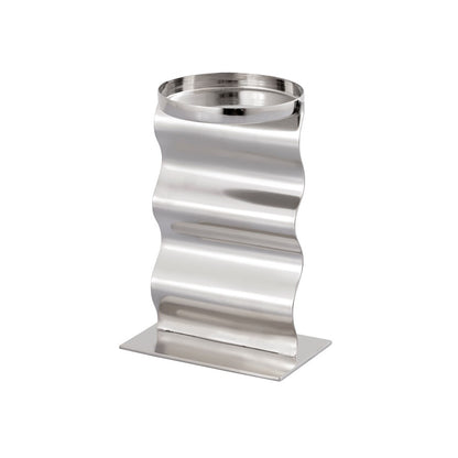 Atlas Lighting Curve Candleholder Set of 3 | Modern Polished Nickel Metal | Dining Table & Mantel Decor | 4.5 x 3.5 x 9.5 in | Model AC11219-01S