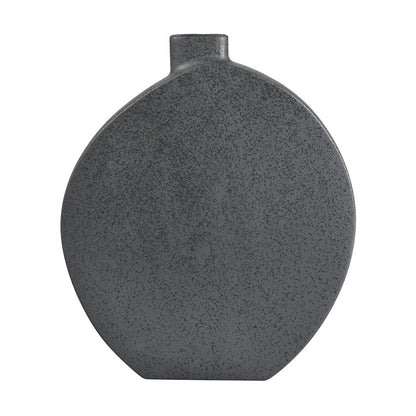 Atlas Lighting Damen Vase | Speckled Black Earthenware Ceramic | Tabletop, Console & Shelf Decor | 14 x 3 x 17 in | Model AC11225-01