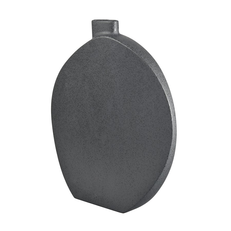 Atlas Lighting Damen Vase | Speckled Black Earthenware Ceramic | Tabletop, Console & Shelf Decor | 14 x 3 x 17 in | Model AC11225-01