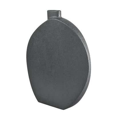 Atlas Lighting Damen Vase | Speckled Black Earthenware Ceramic | Tabletop, Console & Shelf Decor | 14 x 3 x 17 in | Model AC11225-01