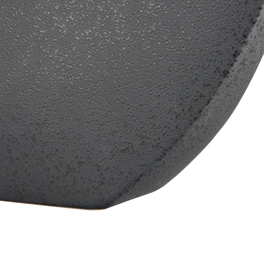 Atlas Lighting Damen Vase | Speckled Black Earthenware Ceramic | Tabletop, Console & Shelf Decor | 14 x 3 x 17 in | Model AC11225-01