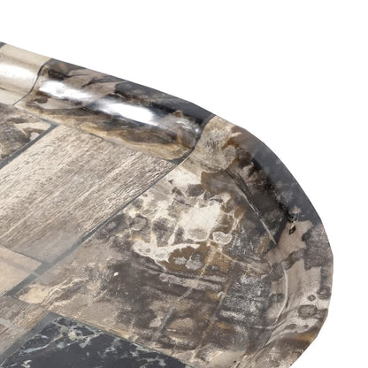 Atlas Lighting Deckham Tray | Natural Petrified Wood Tile | Coffee Table & Console Organizer | 12 x 15.75 x 1 in | Model AC11233-01