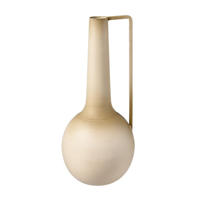 Atlas Lighting Delia Bottle I | Burnt Ivory Metal Vase | Living Room & Entryway Decor | 5.5 x 5.5 x 12.5 in | Model AC11235-01