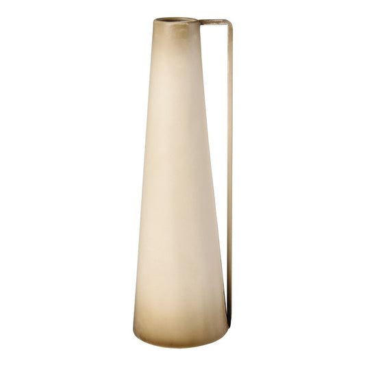 Atlas Lighting Delia Bottle III | Burnt Ivory Metal Vase | Living Room & Entryway Decor | 5 x 5 x 16 in | Model AC11236-01