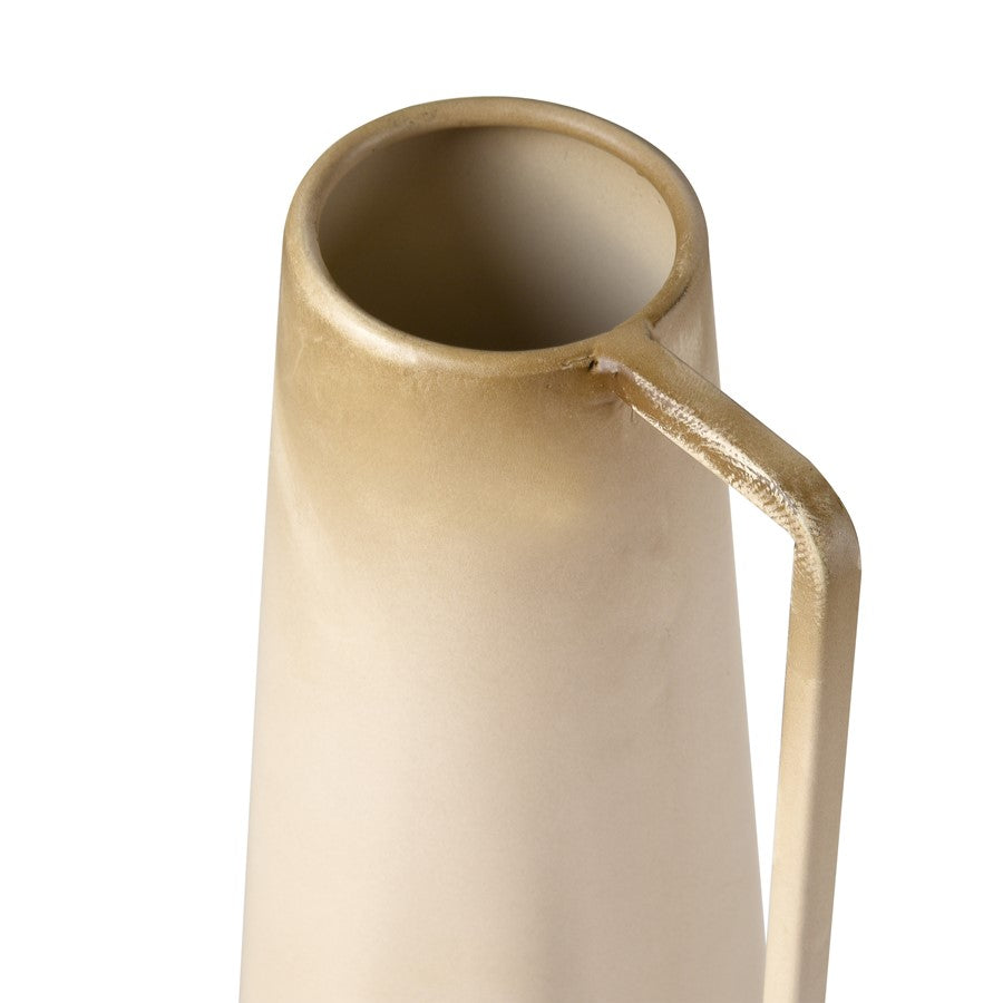 Atlas Lighting Delia Bottle III | Burnt Ivory Metal Vase | Living Room & Entryway Decor | 5 x 5 x 16 in | Model AC11236-01
