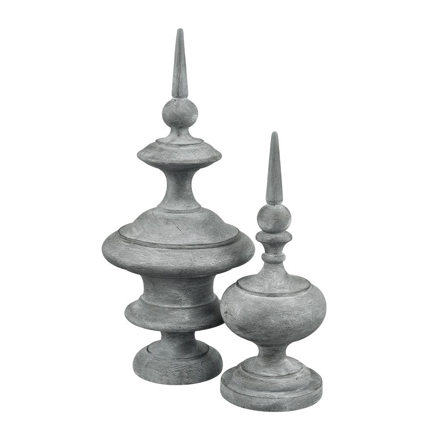 Atlas Lighting Della Small Object | Antique Gray Composite Sculpture | Living Room & Entryway Decor | 4.5 x 4.5 x 10.75 in | Model AC11238-01