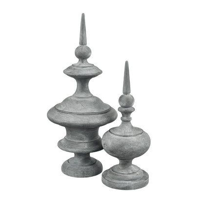 Atlas Lighting Della Small Object | Antique Gray Composite Sculpture | Living Room & Entryway Decor | 4.5 x 4.5 x 10.75 in | Model AC11238-01