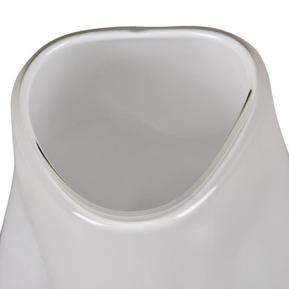 Atlas Lighting Dent 17.75in Large Vase | White Blown Glass | Living Room & Entryway Decor | 7.5 x 7.5 x 17.75 in | Model AC11244-02