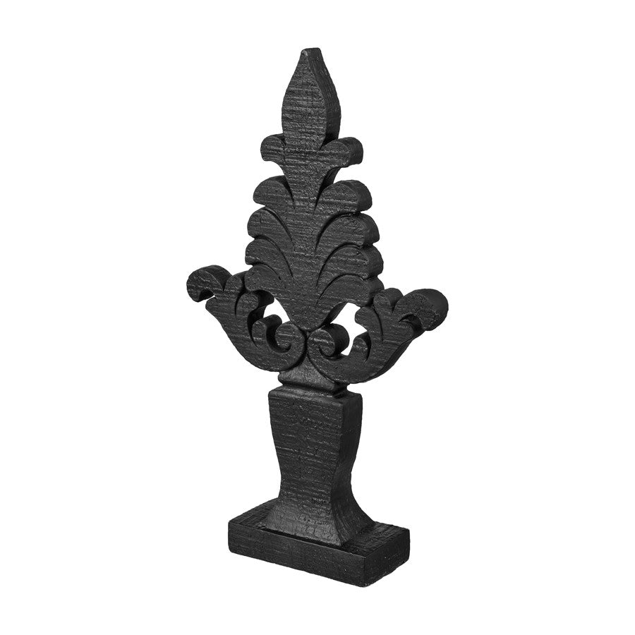 Atlas Lighting Dido 12in Small Decorative Object | Black Composite | Tabletop Vignette & Shelf Decor | 6.75 x 2 x 12 in | Model AC11247-01