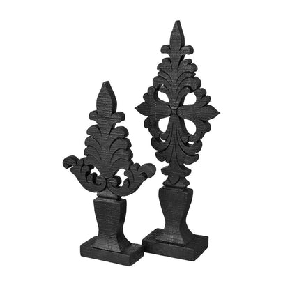 Atlas Lighting Dido 12in Small Decorative Object | Black Composite | Tabletop Vignette & Shelf Decor | 6.75 x 2 x 12 in | Model AC11247-01