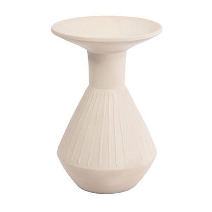 Atlas Lighting Doric Large Vase | Cream Earthenware Sculptural Decor | Living Room & Entryway Accent | 7 x 7 x 12 in | Model AC11252-01