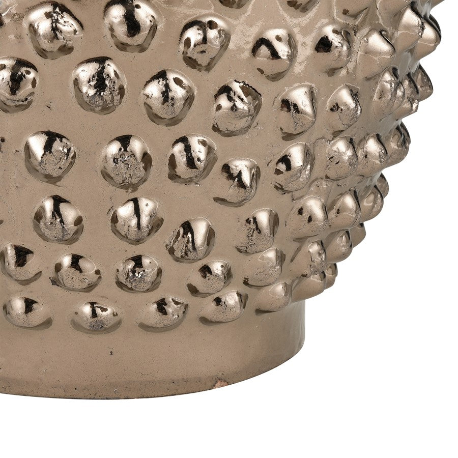 Atlas Lighting Dorus Large Vase | Textured Gold Glazed Earthenware | Living Room & Entryway Decor | 9.75 x 9.75 x 12.75 in | Model AC11256-01