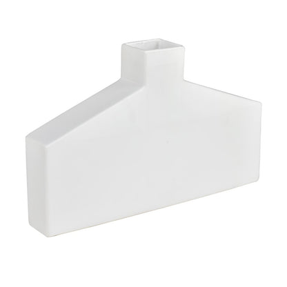Atlas Lighting Drue 16in Matte White Earthenware Vase | Modern Sculptural Low Profile | Living Room & Entryway Decor | Model AC11269-01