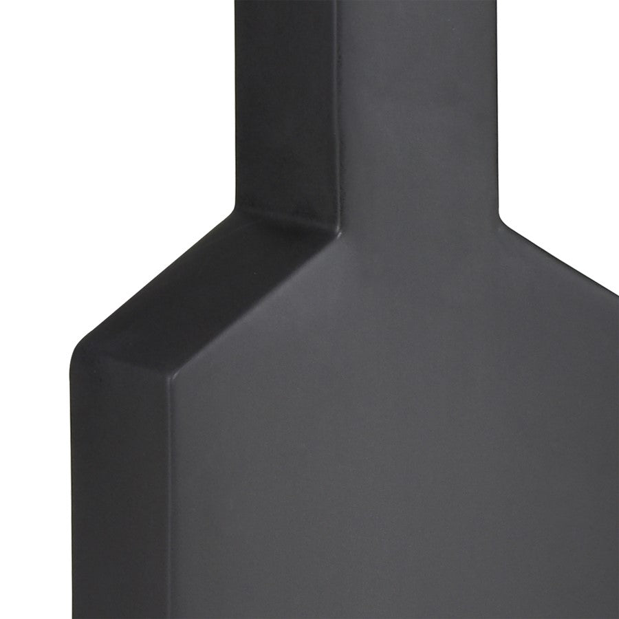Atlas Lighting Drue Tall Vase | Matte Black Earthenware | Modern Sculptural Decor for Living Room & Entryway | Model AC11270-01