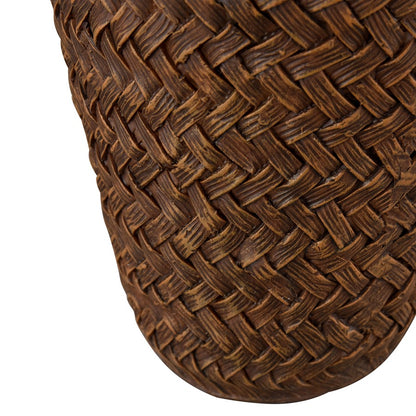Atlas Lighting Duin Bottle Set of 3 | Rich Brown Wicker-Look Resin with Gold Stoppers | Traditional Decor for Living Room & Shelf | Model AC11273-01S