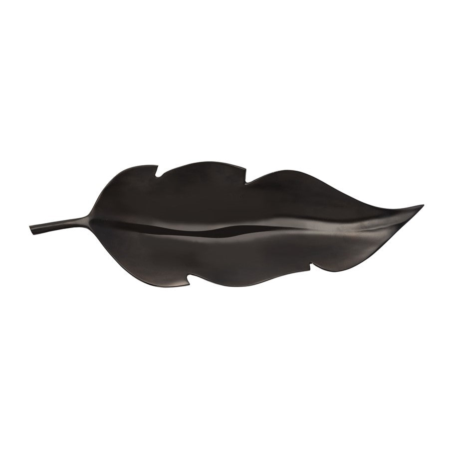Atlas Lighting Ennis Leaf Tray Set of 2 | Bronze and Brass Metal Leaf Sculptural Trays | Living Room & Entryway Decor | 26.75in W | Model AC11294-01S