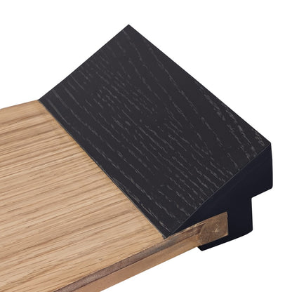 Atlas Lighting Facet 28in Serving Tray | Japandi Light Oak Wood with Black Handles | Entryway & Coffee Table Organizer | Model AC11297-01