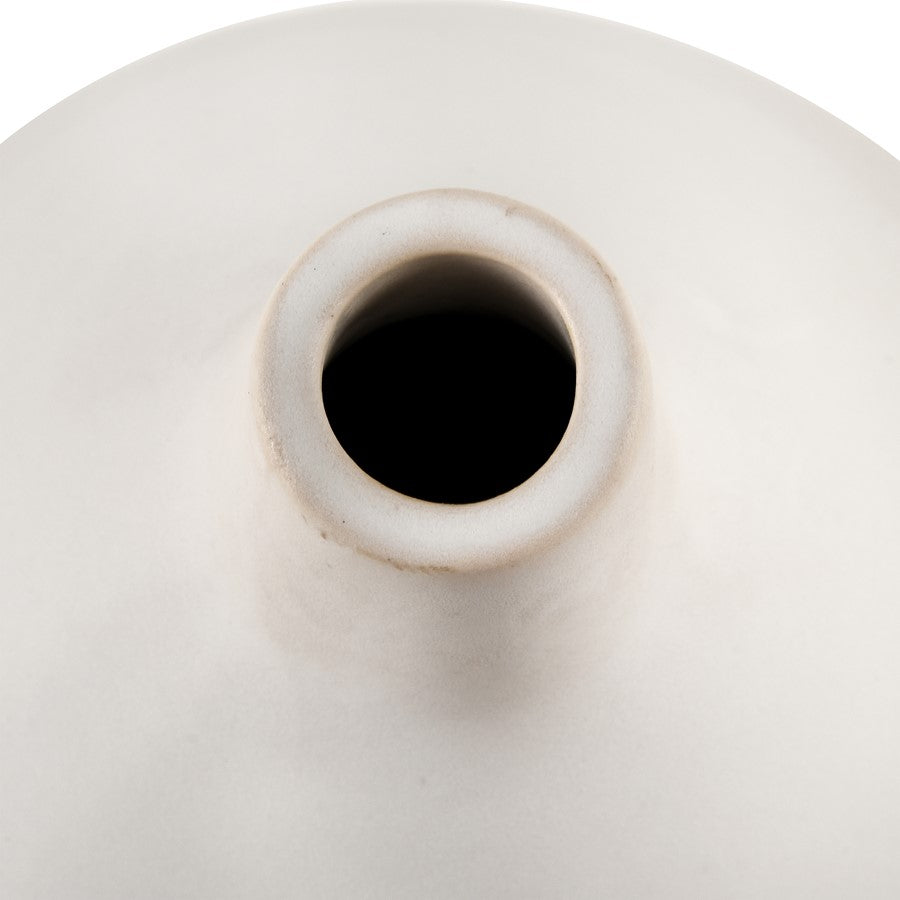 Atlas Lighting Faye 14in Vase | White Earthenware | Entryway & Living Room Decor | 7 x 7 x 14 in | Model AC11301-01