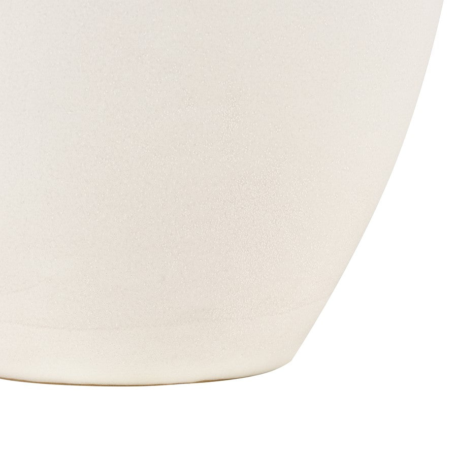 Atlas Lighting Faye 14in Vase | White Earthenware | Entryway & Living Room Decor | 7 x 7 x 14 in | Model AC11301-01