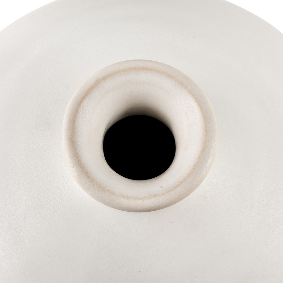 Atlas Lighting Faye Medium Vase | White Earthenware | Living Room & Entryway Decor | 8 x 8 x 12 in | Model AC11302-01