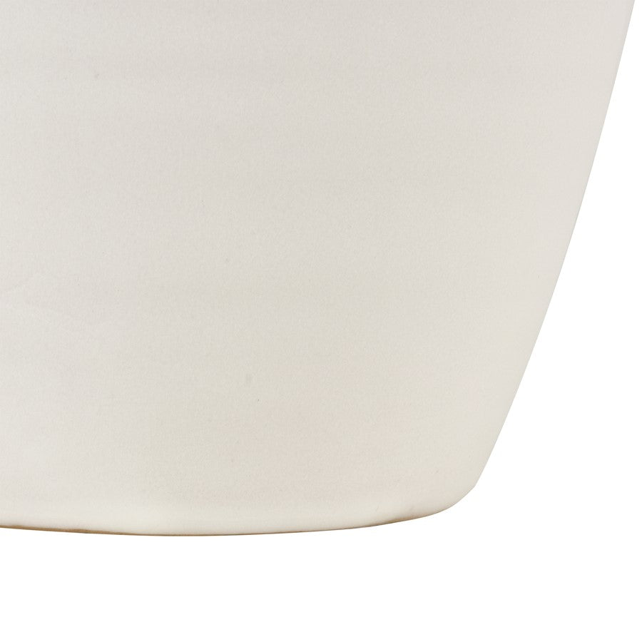 Atlas Lighting Faye Medium Vase | White Earthenware | Living Room & Entryway Decor | 8 x 8 x 12 in | Model AC11302-01